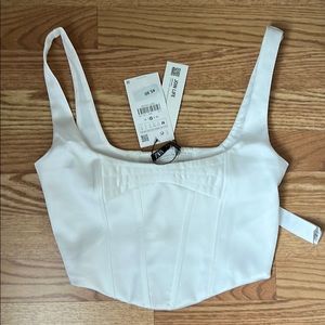 White corset top
